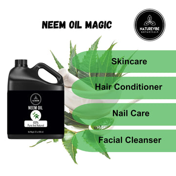 Naturevibe Botanicals Aceite de Neem, aroma suave y natural para uso diario