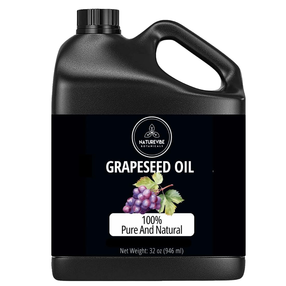 Naturevibe Botanicals Aceite de Uva 946 ml en botella, hidratación ligera para piel