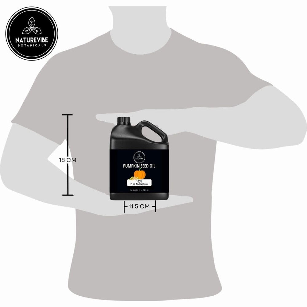 Aceite de calabaza Naturevibe masaje corporal suave y relajante.