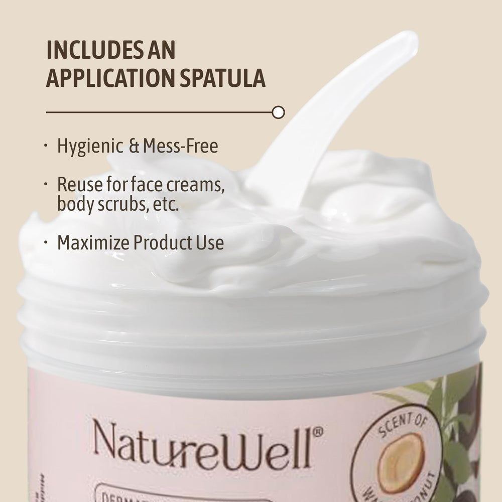 NATURE WELL crema coco detalle aplicación: uso suave para piel sensible