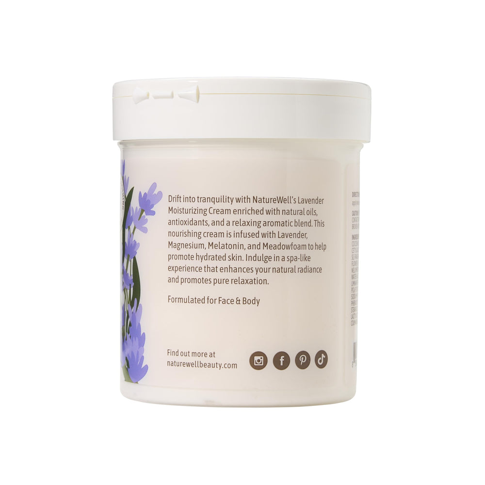 NatureWell Lavanda cuidado diario para piel, manos y cuerpo.