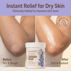 NatureWell Lavanda textura sedosa que se absorbe rápidamente.