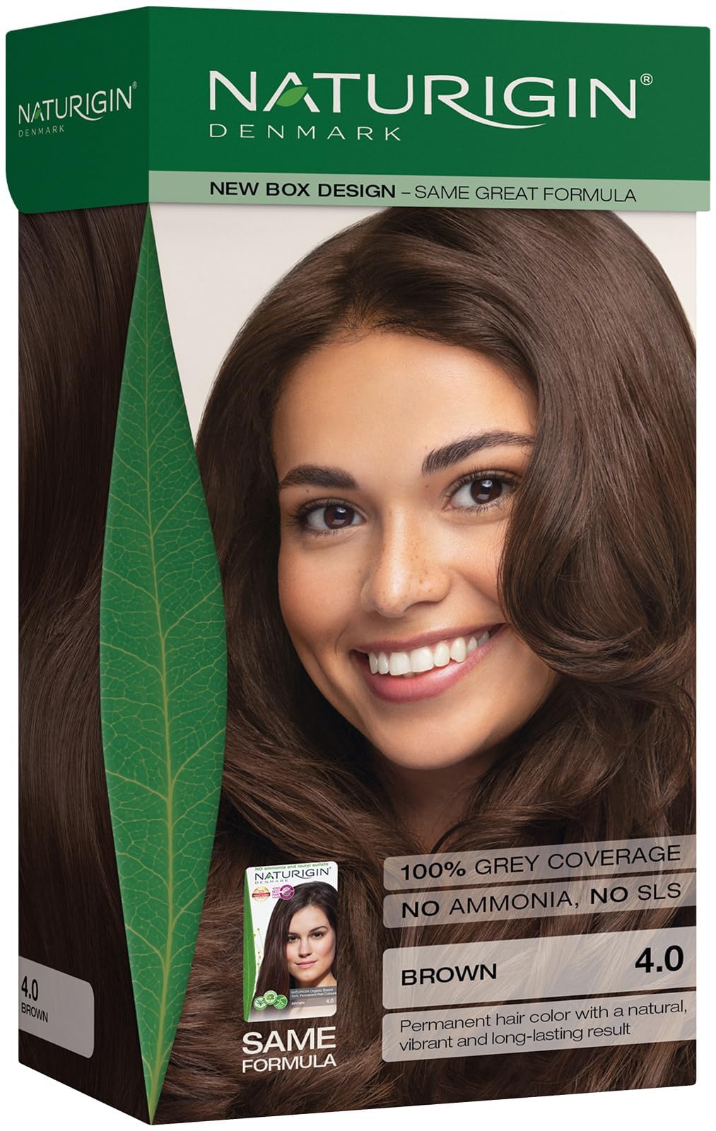 Naturigin Tinte Permanente 4.0 Marrón: tono natural y cobertura uniforme.