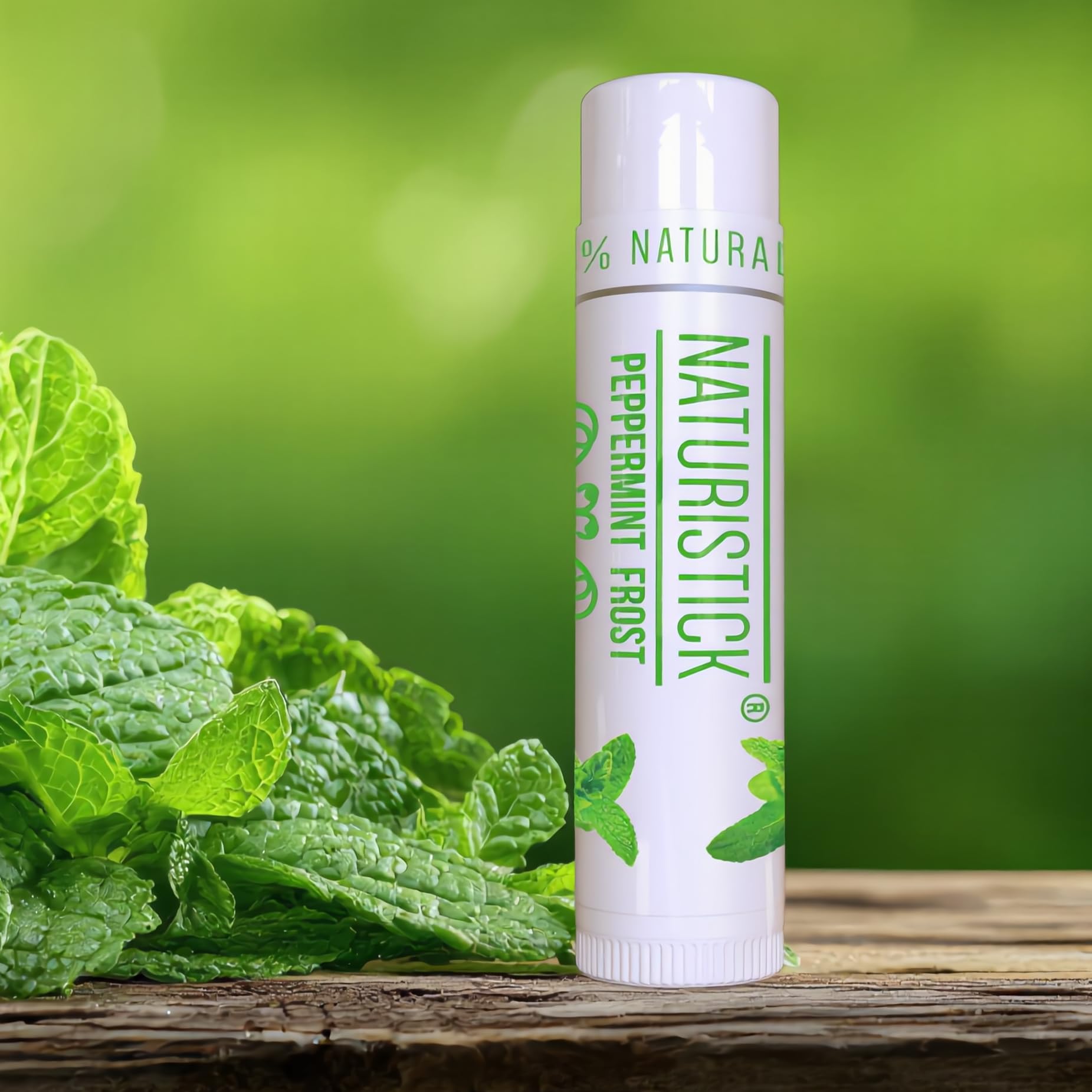 Close-up of Naturistick balm texture with smooth glide.