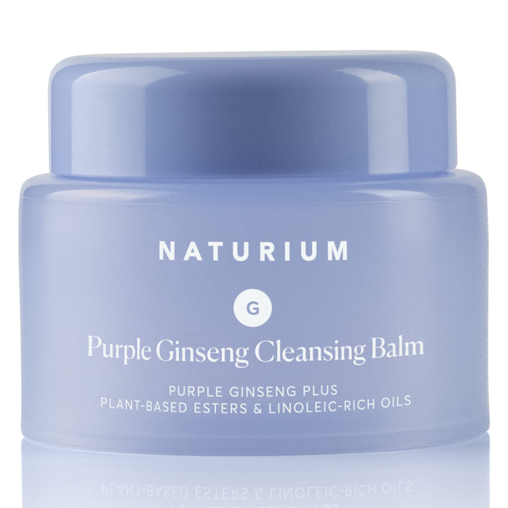 Naturium bálsamo limpiador ginseng púrpura: textura sorbete suave para desmaquillar