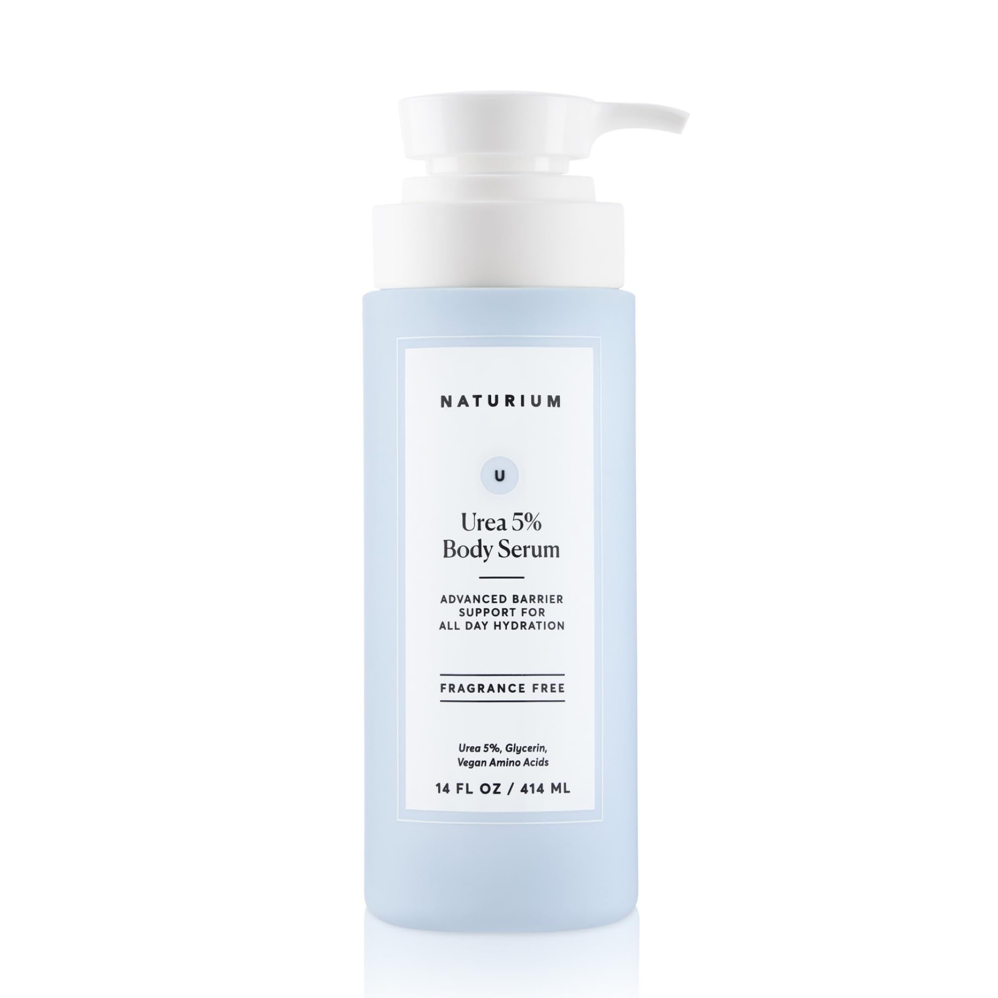 Naturium Urea 5% sérum corporal muestra su frasco para hidratación suave