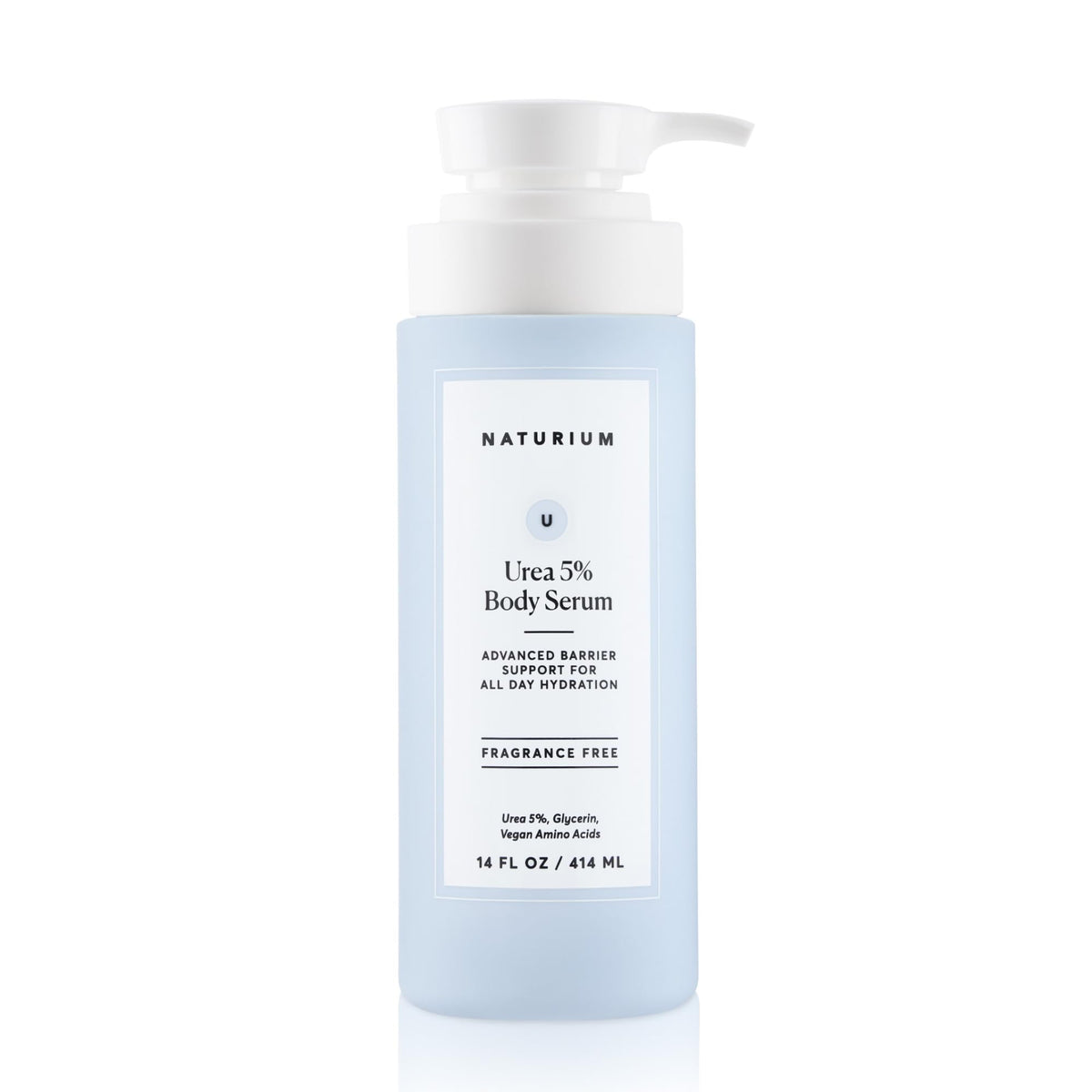 Naturium Urea 5% sérum corporal muestra su frasco para hidratación suave