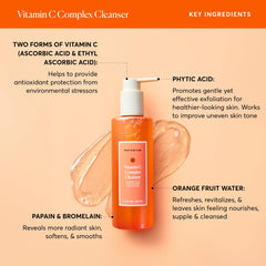 Naturium Vitamin C Complex Cleanser gel texture close-up on skin.