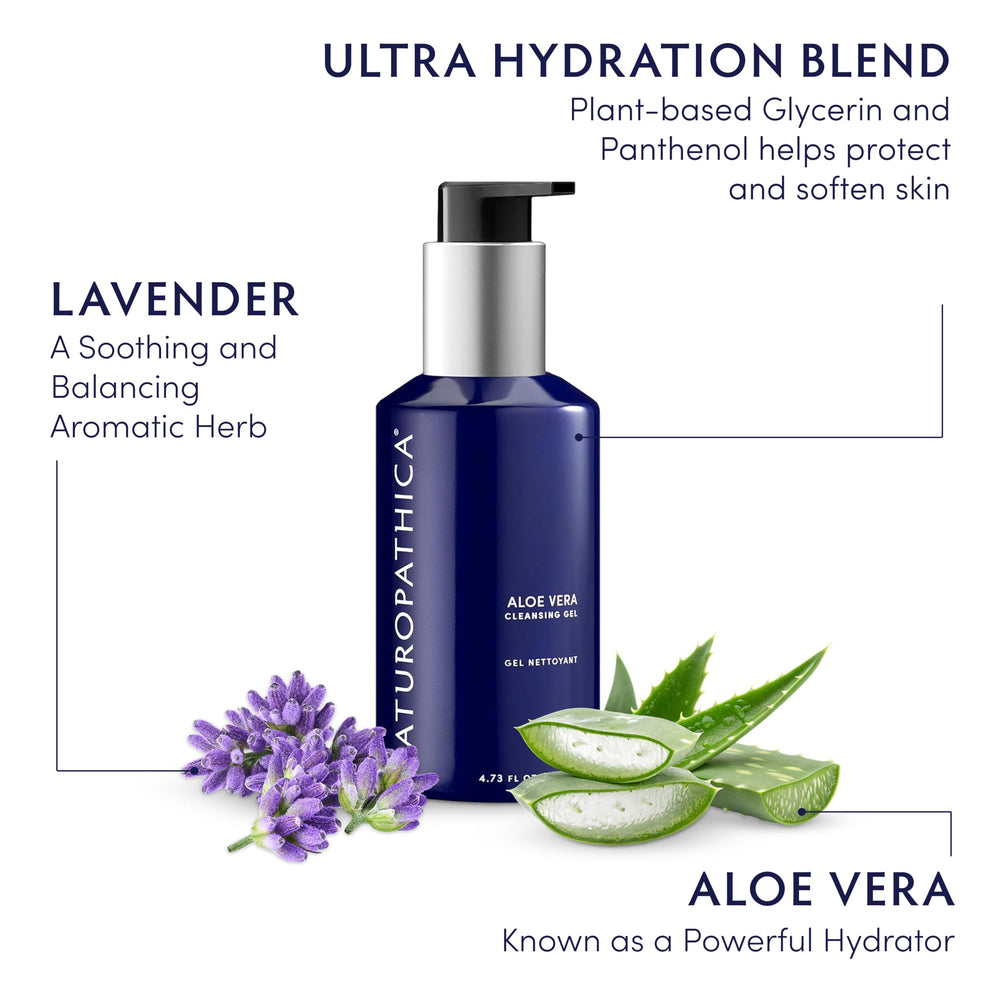 Naturopathica Aloe Vera Gel: ingredientes aloe y lavanda para hidratación y balance