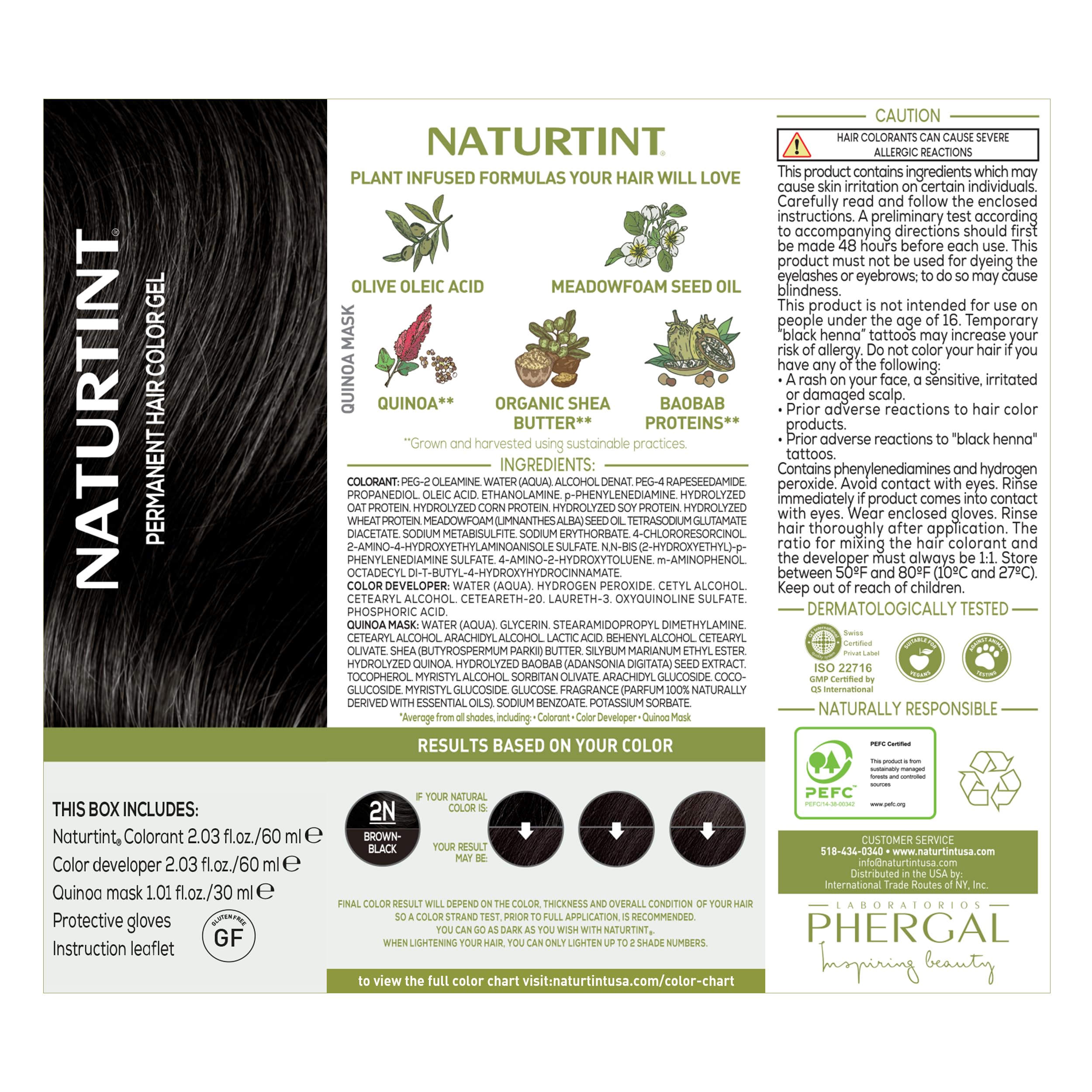 Certificaciones USDA BioPreferred e ISO 16128 de Naturtint 2N