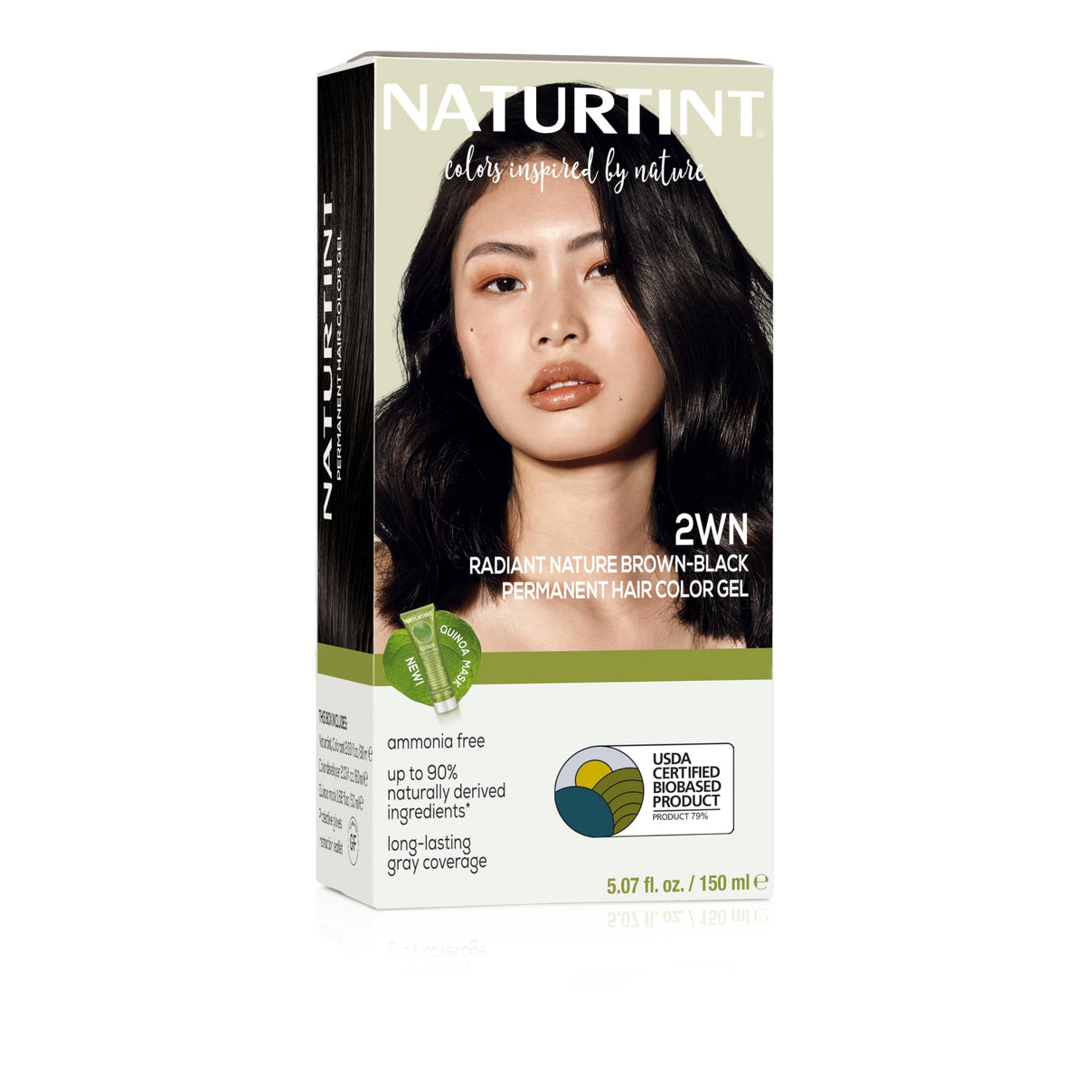Naturtint 2WN Radiant Nature Brown Black, envase compacto para coloración en casa