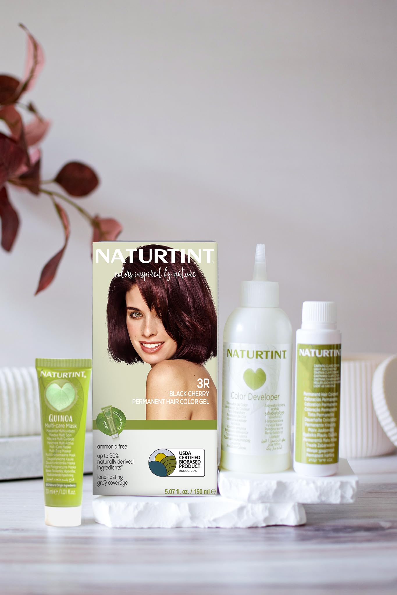 Naturtint 3R Cereza Negra tono final, color intenso y duradero.
