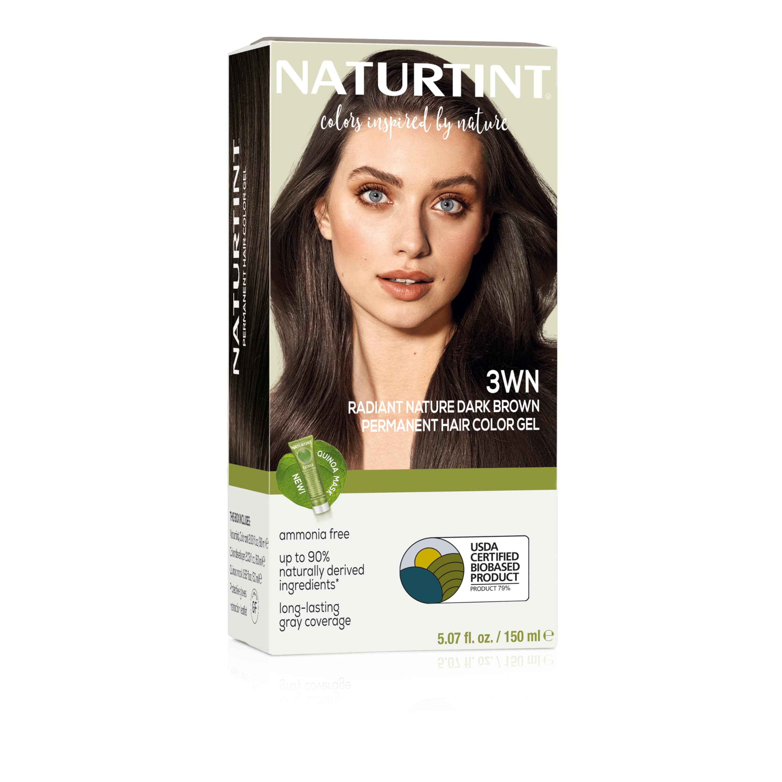 Naturtint 3WN Radiant Nature Marrón Oscuro, vertido de botella para aplicación fácil en casa.