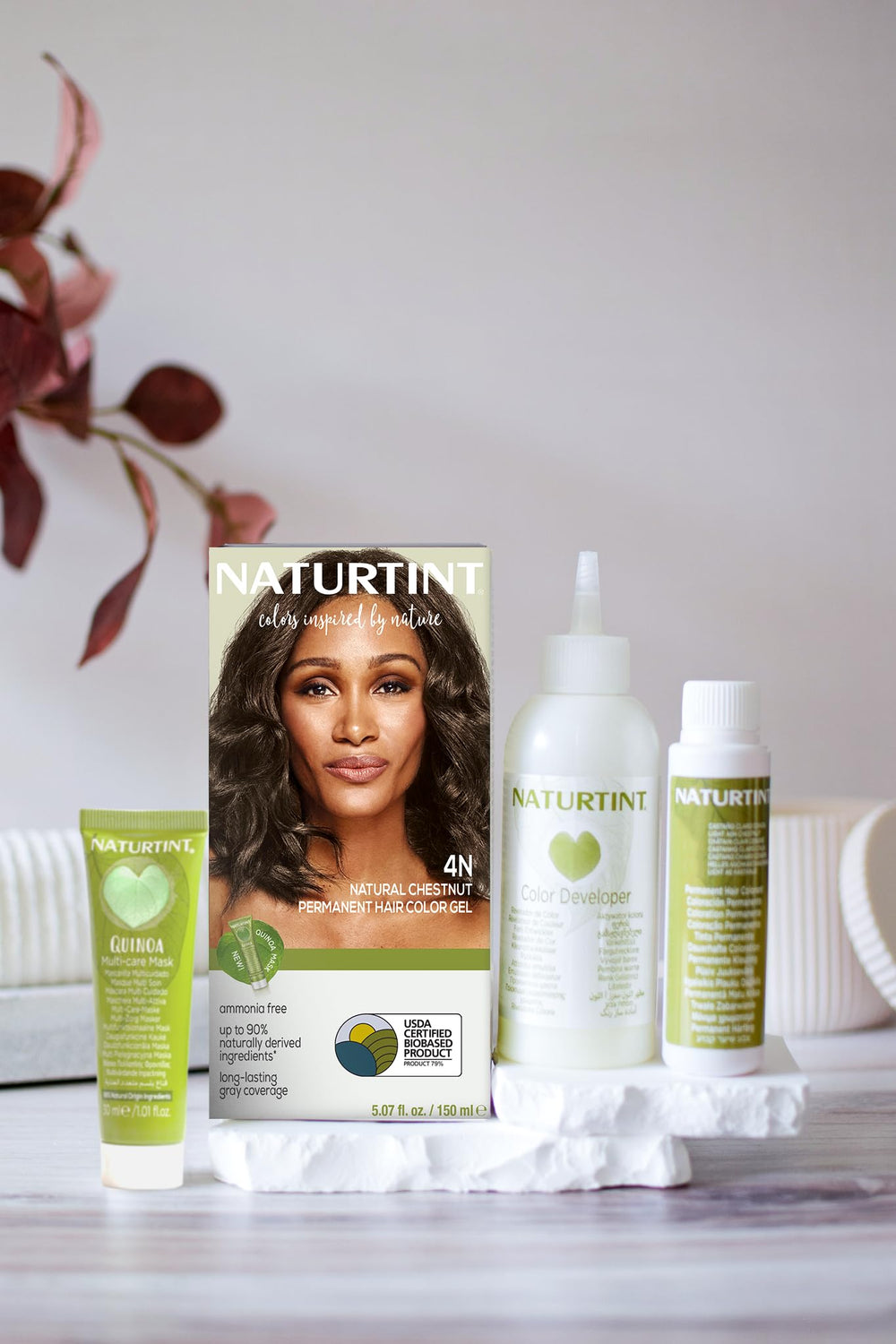 Naturtint 4N Chestnut: aplicación fácil para resultados consistentes desde casa.