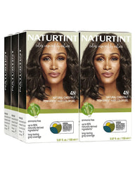 Naturtint 4N Chestnut: empaque compacto para coloración en casa sin amoníaco.