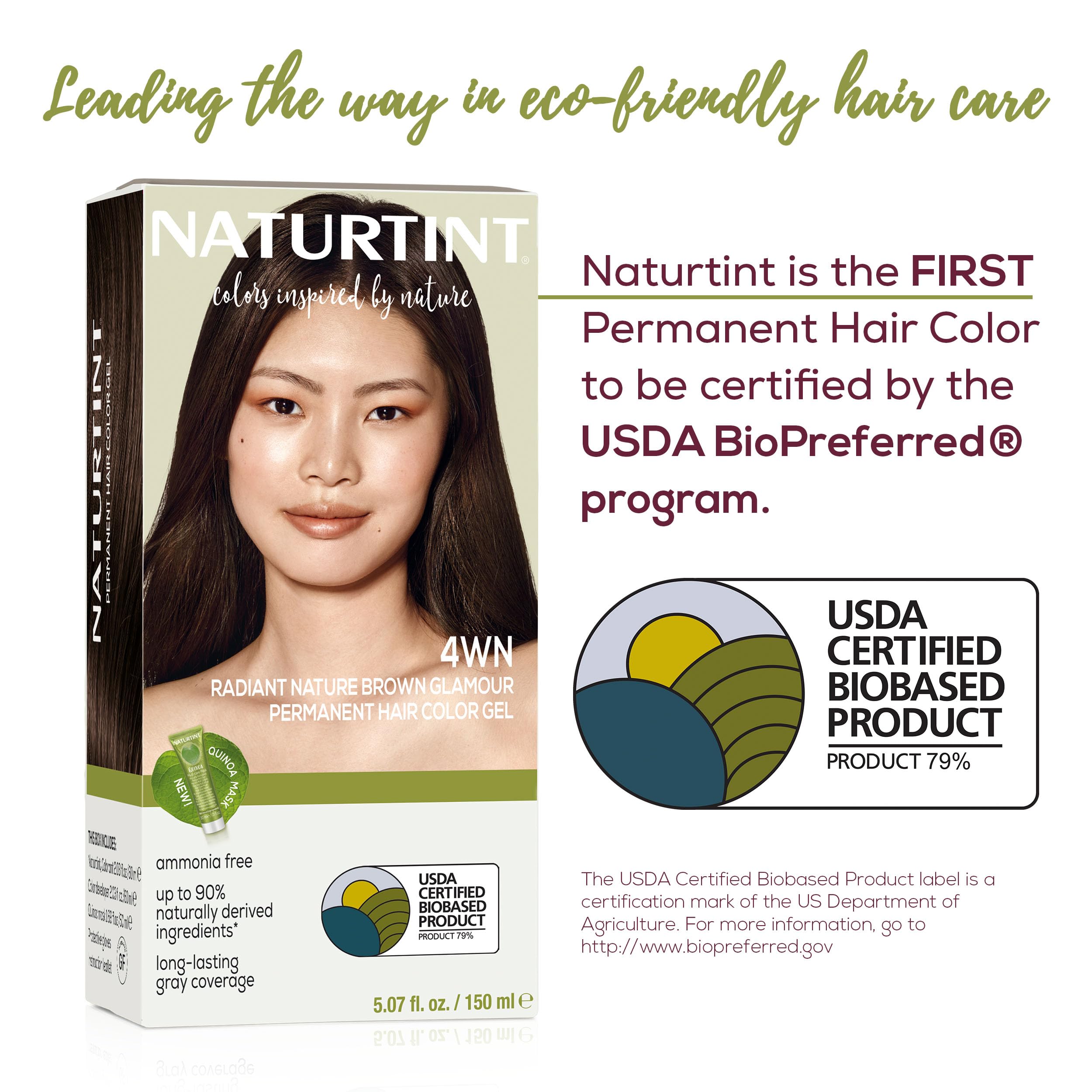 Naturtint 4WN Radiant Nature, ingredientes vegetales para un cabello visiblemente más saludable.