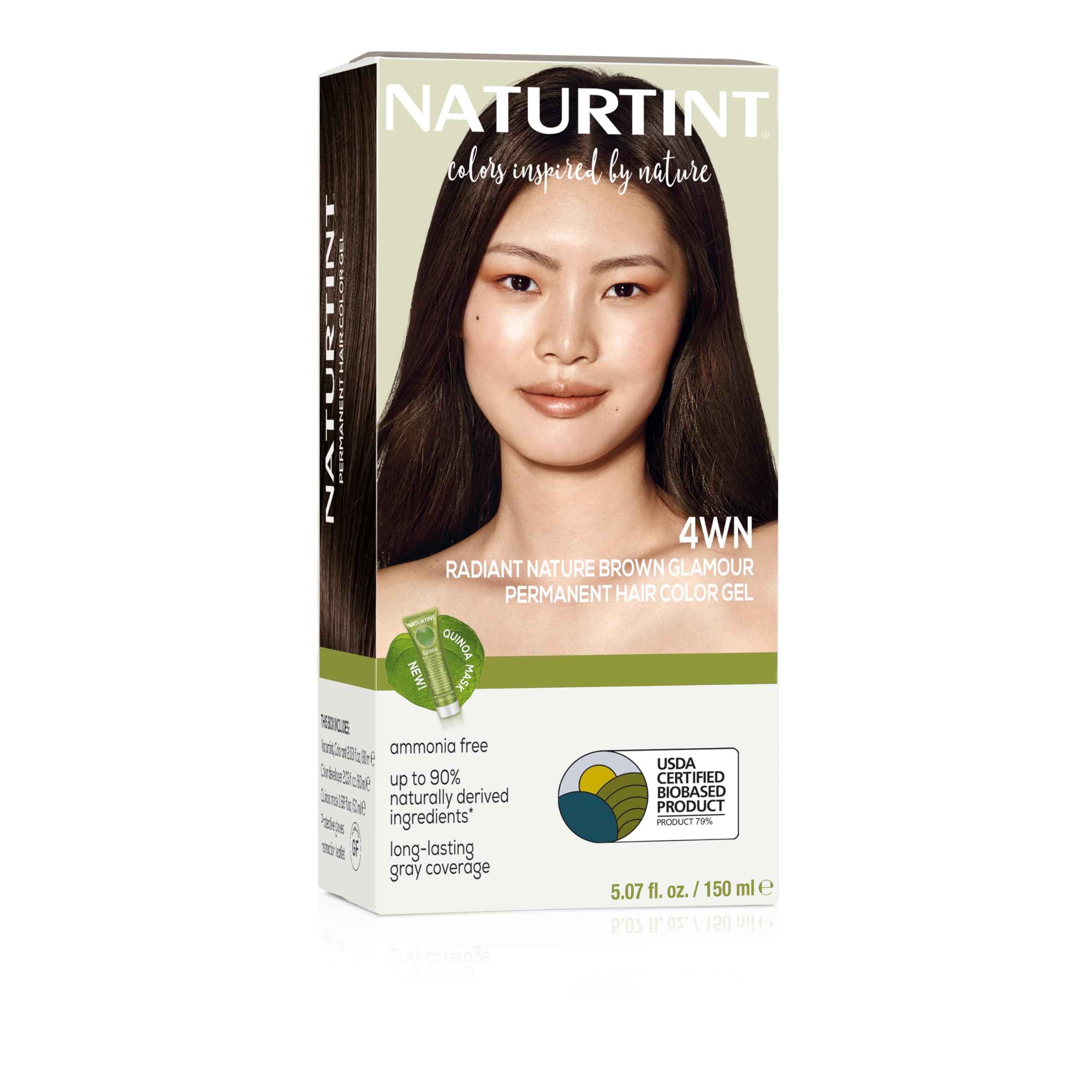 Naturtint 4WN Radiant Nature marrón glamour, pinta el cabello con tono natural y cobertura duradera.