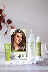 Naturtint 5G luz castaño dorado, muestra de color: tono estable para casa.