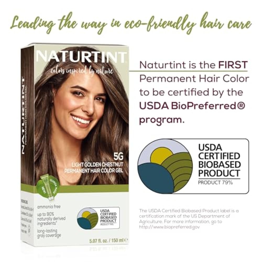 Naturtint 5G resultado en el cabello con brillo natural y duradero.