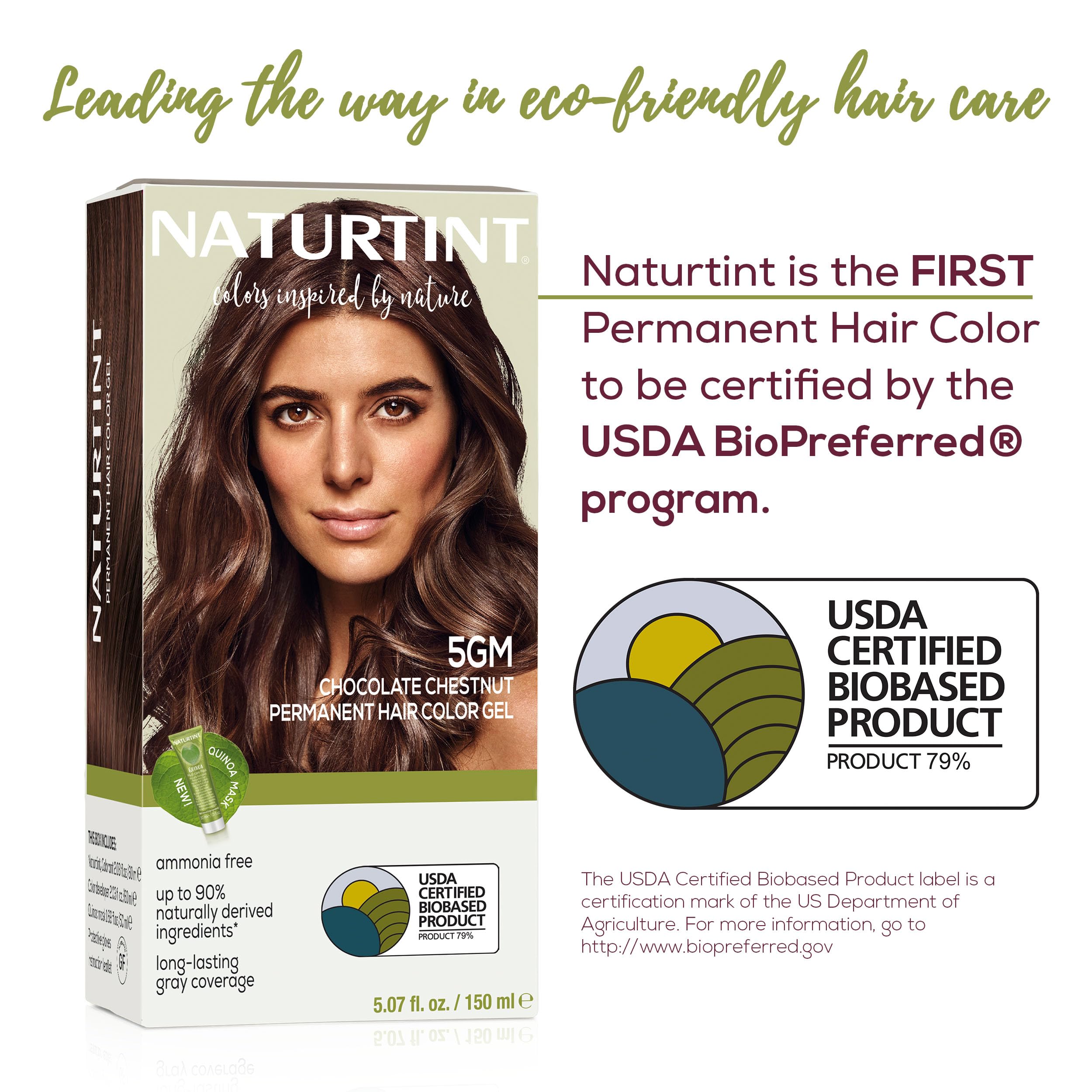 Naturtint 5GM Chocolate Chestnut cobertura de canas de hasta 100%.