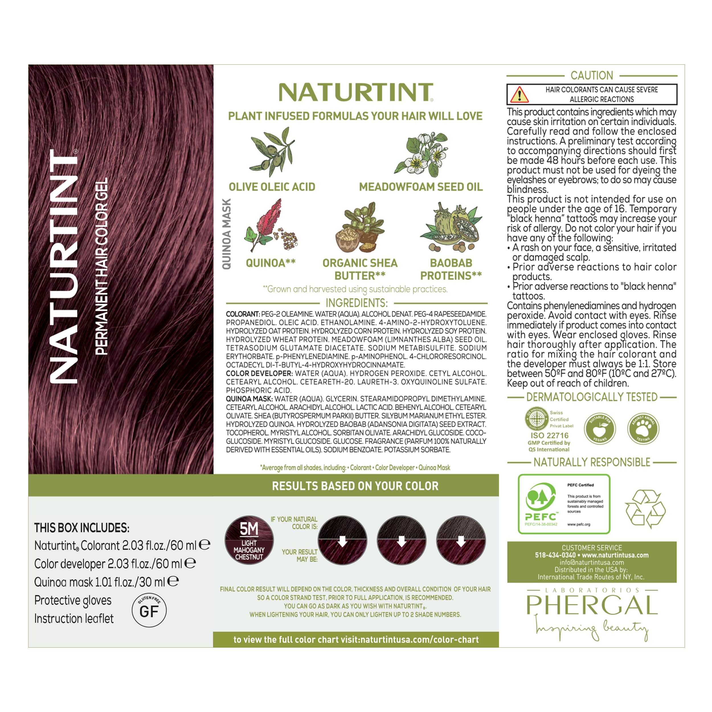 Naturtint 5M: vegano y libre de crueldad durante la aplicación.