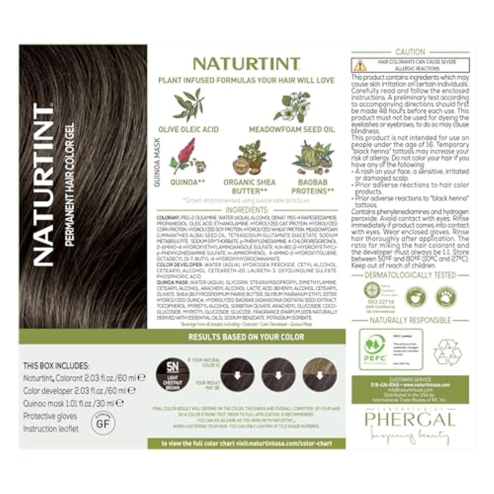 Naturtint 5N sin amoníaco, vegano y libre de crueldad