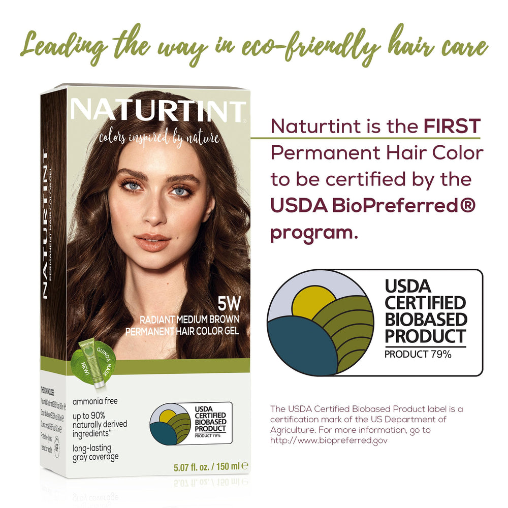 Naturtint 5W Radiant Medio Castaño: muestra de color en cabello