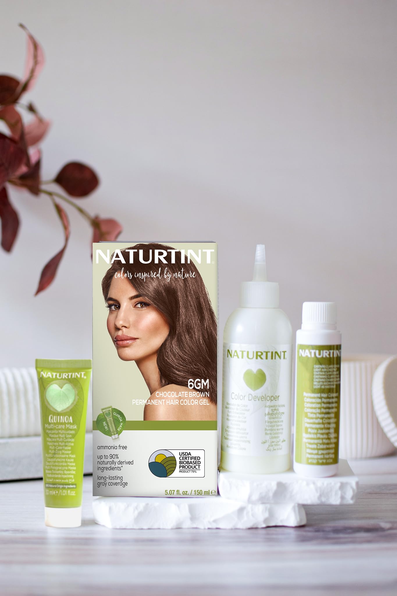 Naturtint 6GM Chocolate Brown ingredientes vegetales para cabello saludable