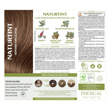 Naturtint 7G rubio-dorado, cobertura de canas de hasta 100%.