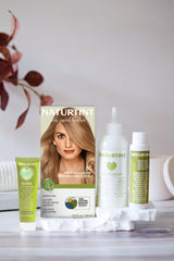 Naturtint 8G Arena Dorado Rubio: brocha para cobertura precisa.