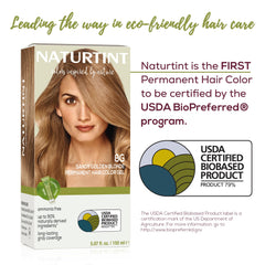 Naturtint 8G Arena Dorado Rubio: antes y después con tono natural.