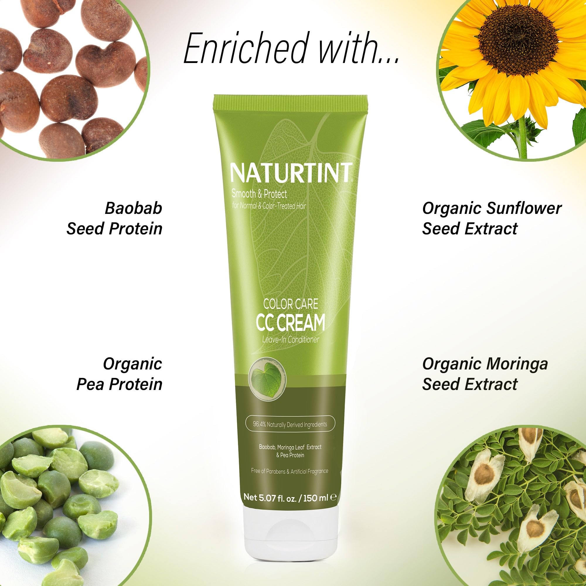 Naturtint acondicionador sin enjuague, realza el brillo y la vibrancia del color.