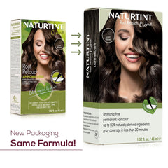 Naturtint aplicación raíz crema marrón claro para retoques rápidos.
