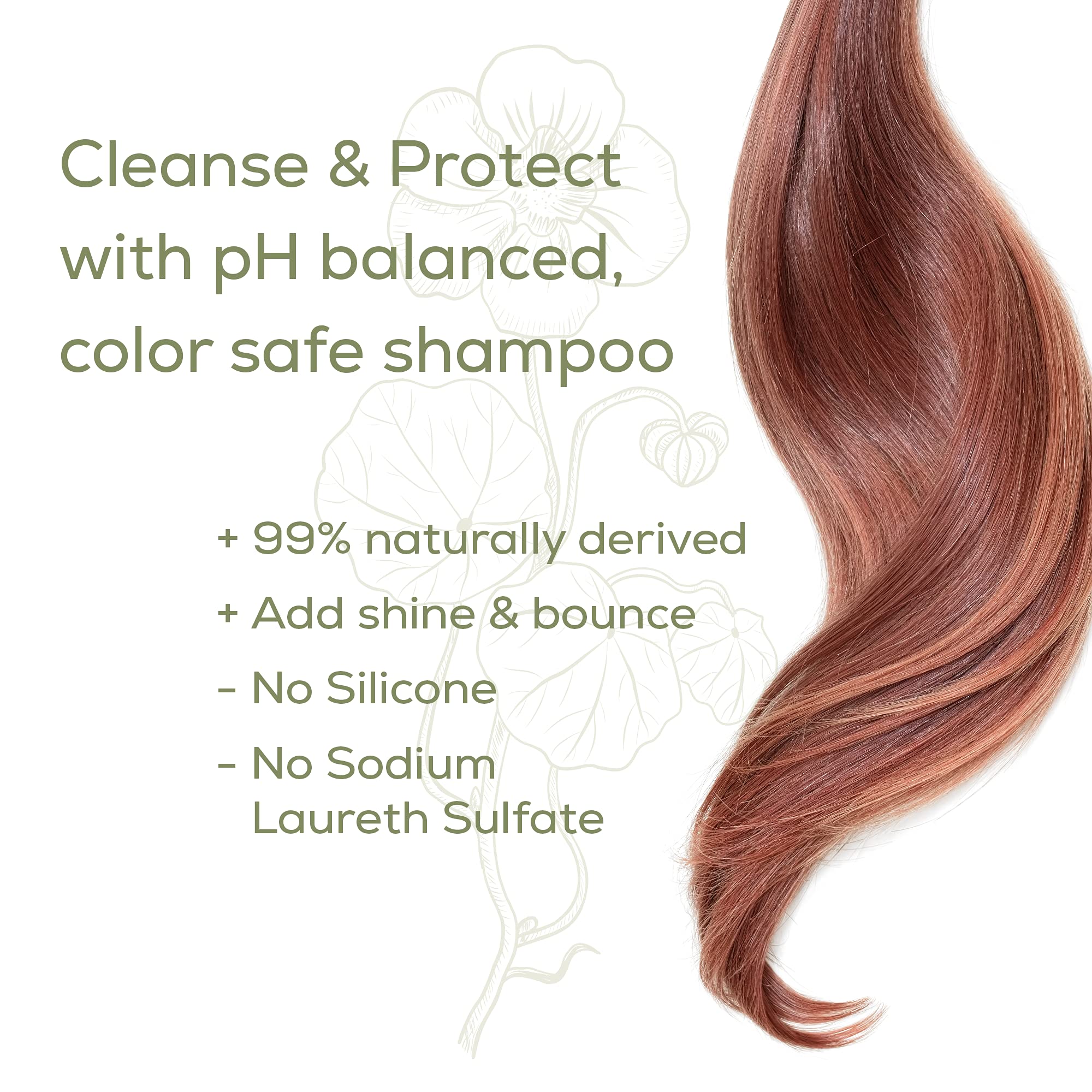Naturtint shampoo ingredientes naturales girasol, limón y lavanda para limpieza suave.