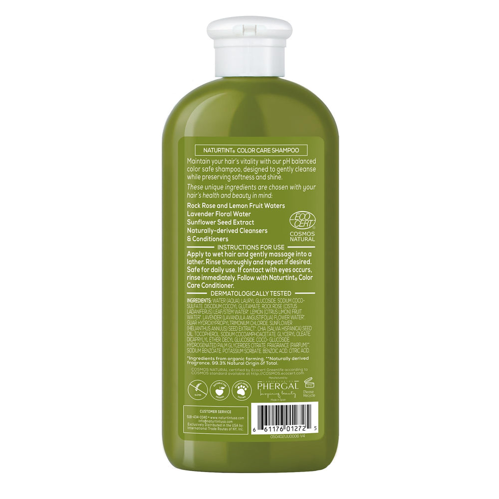 Naturtint shampoo textura cremosa diario, sensación suave al aplicar.