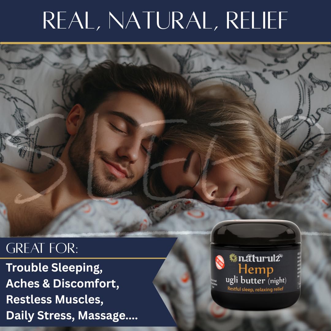 Naturulz Ugli Butter Crème Nuit Chanvre, soin végétal pour peau douce.