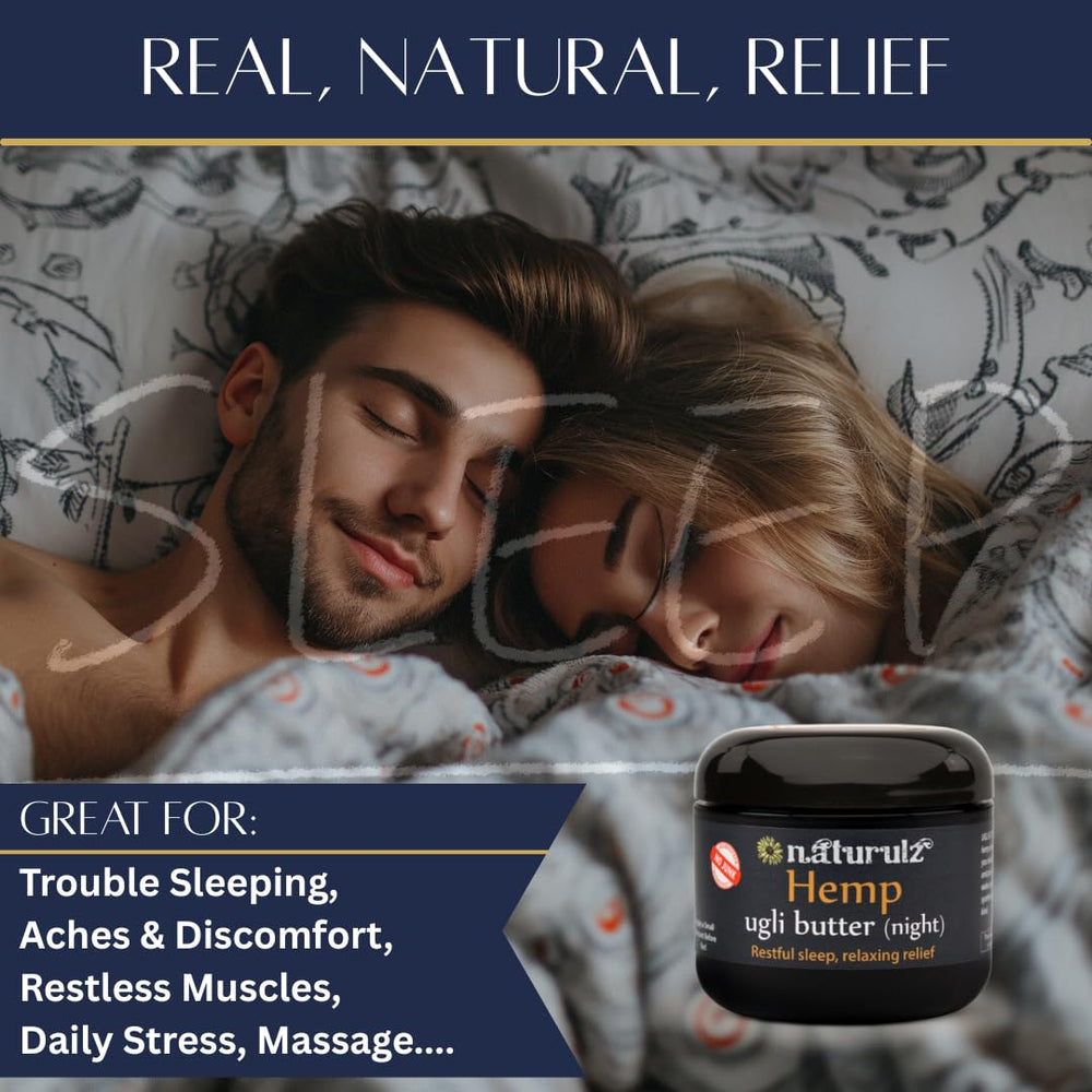 Naturulz Ugli Butter Crème Nuit Chanvre, soin végétal pour peau douce.