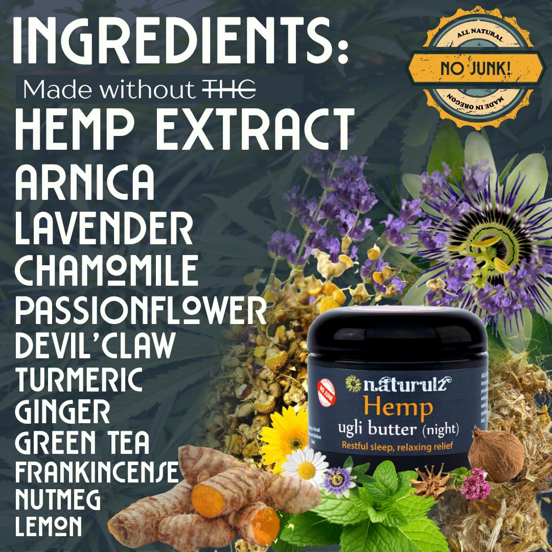 Naturulz Ugli Butter Crème Nuit Passiflore, arôme relaxant en routine nocturne.