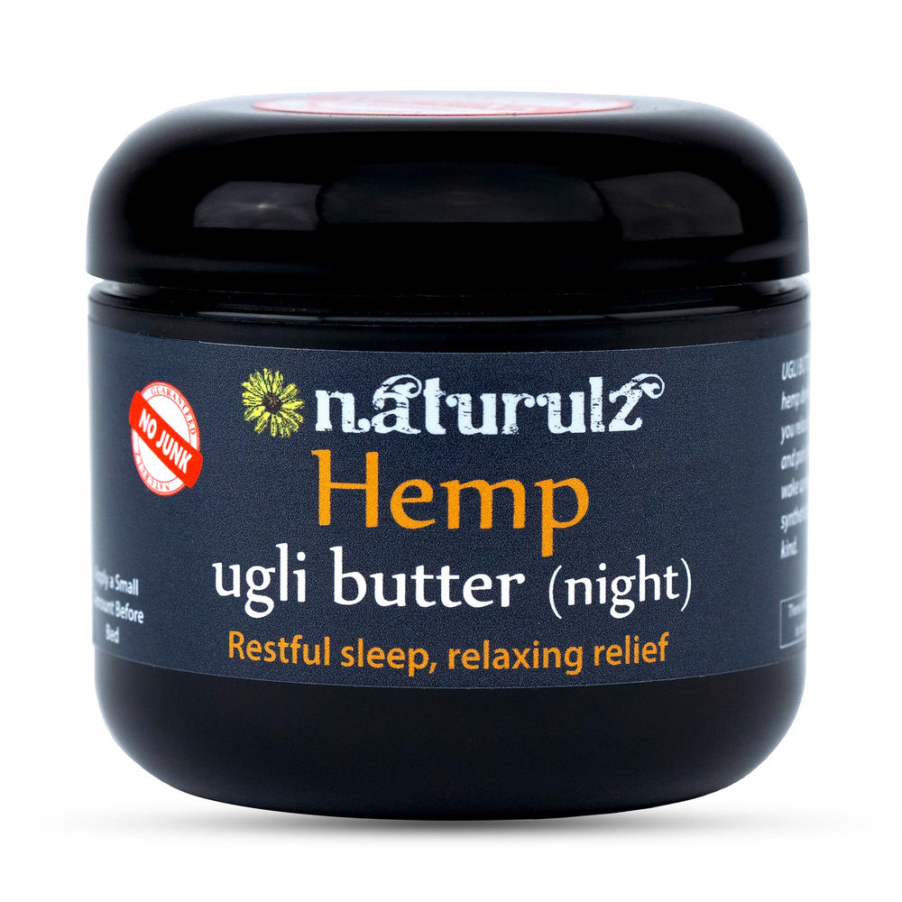 Naturulz Ugli Butter Crème Nuit Pot, texture riche et hydratante.