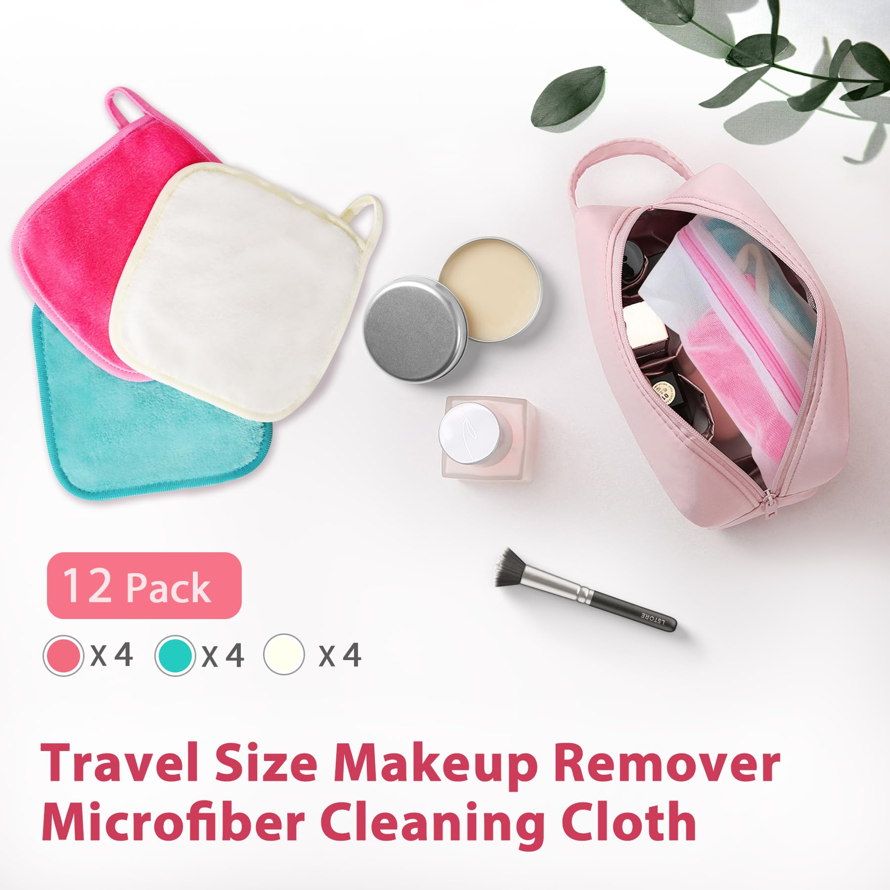 Conjunto Natwag de 12 unidades para cuidado facial ecológico.