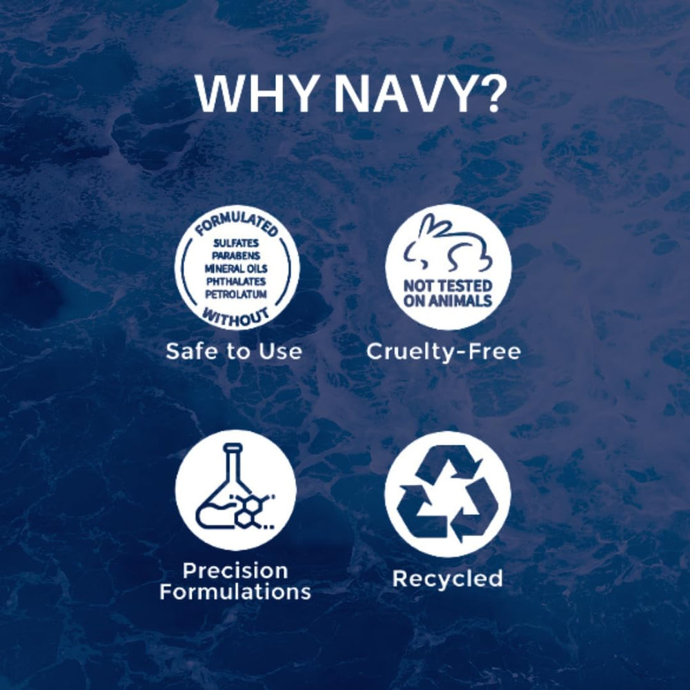 Navy Hair Care Dry Texture Spray ideal para uso diario y peinados rápidos.