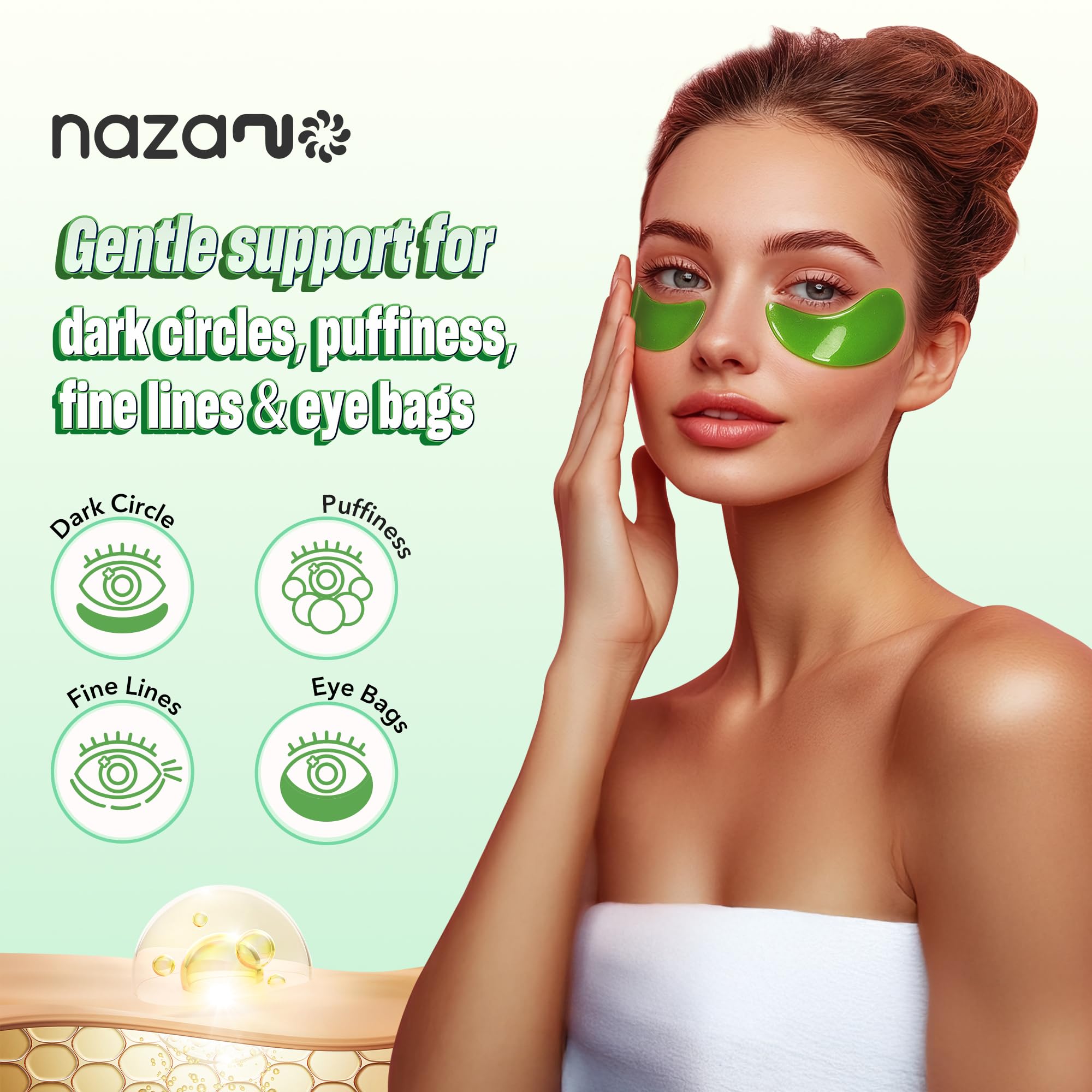 NAZANO empaque de parches para ojos, práctico almacenamiento.
