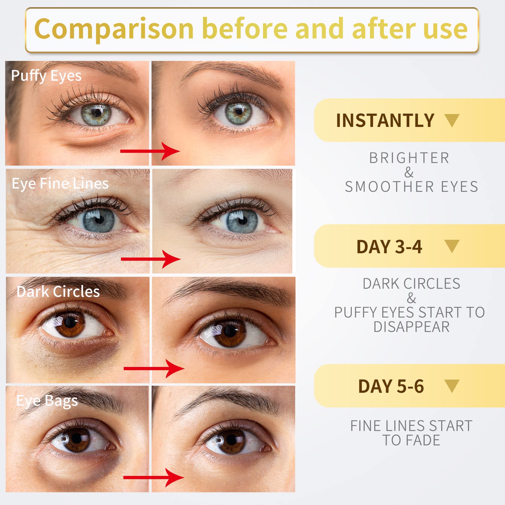 NAZANO parches ojos 24k: fórmula con colágeno y hialurónico para piel suave