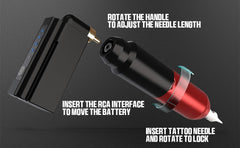 Nazzor Kit Tatuaje: batería de 1500 mAh para sesiones prolongadas.