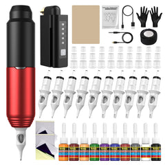Nazzor Kit Tatuaje: máquina con pantalla LCD para ajustes precisos y control visual.