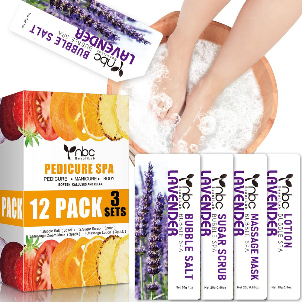 nbc BeautiLab kit-pie-spa burbujas de sal para pies suaves y nutridos.