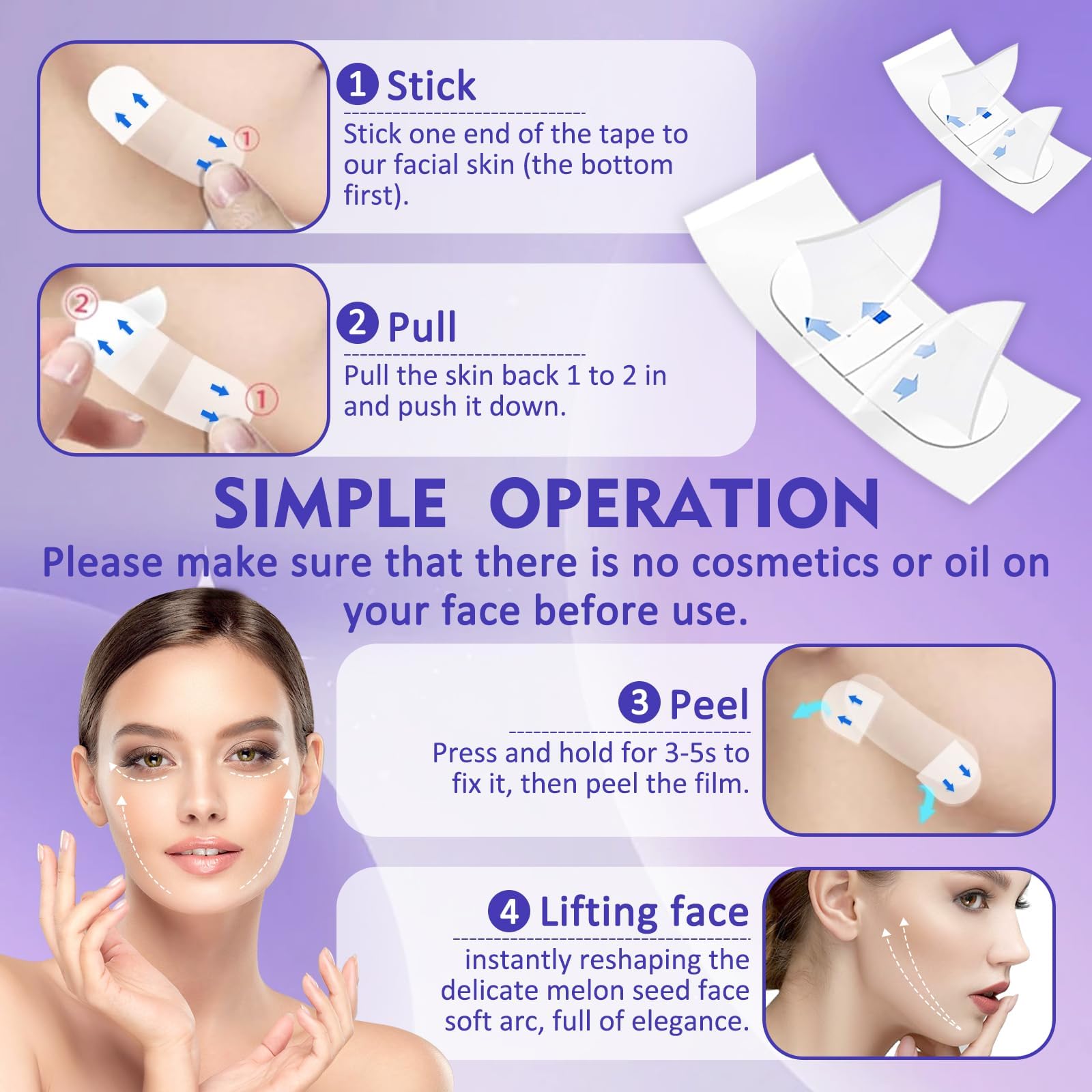 NBF cinta uso fácil, aplicación rápida para un look sin esfuerzo.
