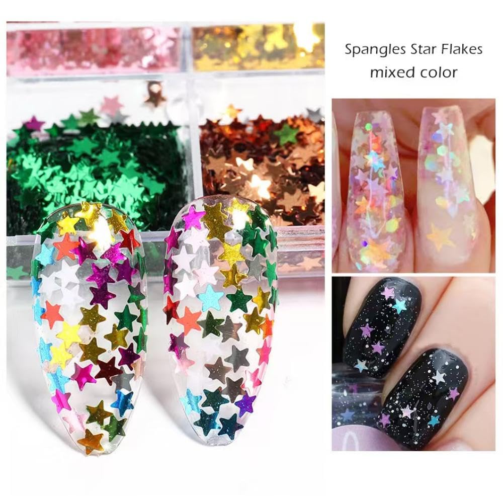 NBNTGH brillos uñas 3D multicolor: ideales para uñas