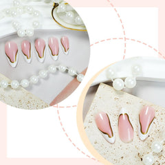 NBNTGH uñas pegables con acabado brillante, aplicación rápida para un estilo diario.