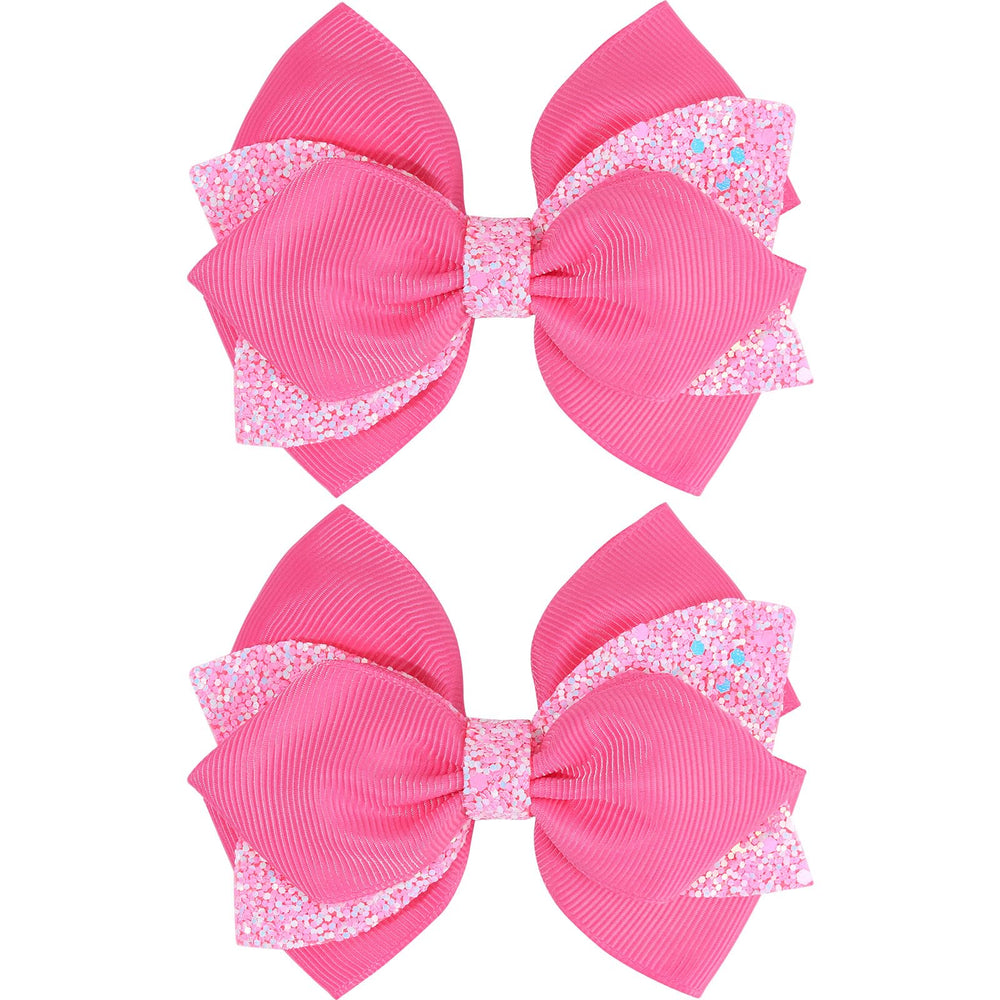 Lazo NCMAMA rosa de 4 pulgadas con brillo y lentejuelas.